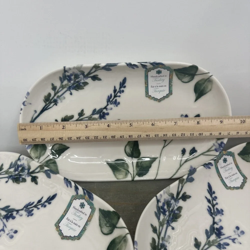 3 INTESA HOME Oval Serving Plate Wildflowers 9.5